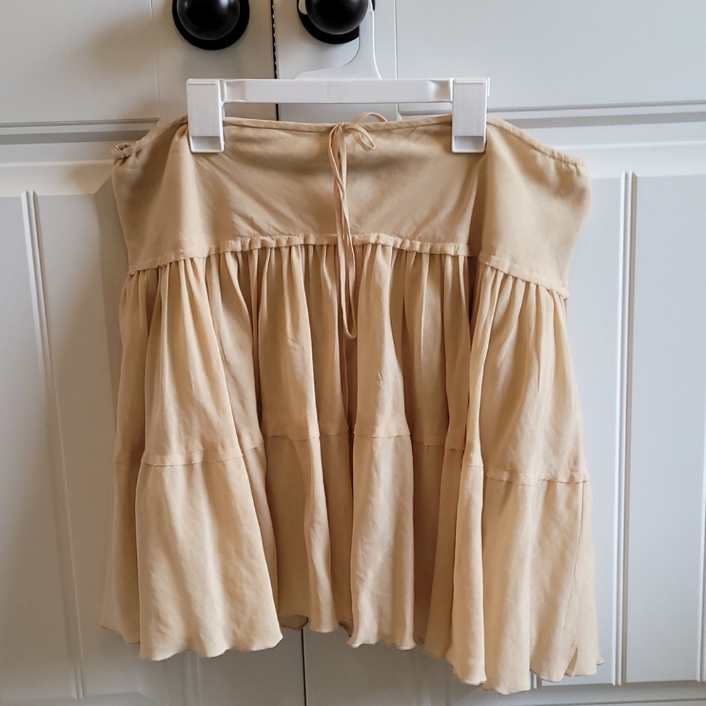 Heart Moon Star Boho Style Tan Short Skirt